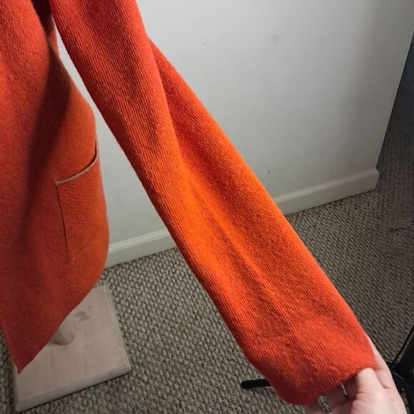 A•IDA sweater women's large L orange tan wool blend italian designer cozy winter - Picture 5 of 14